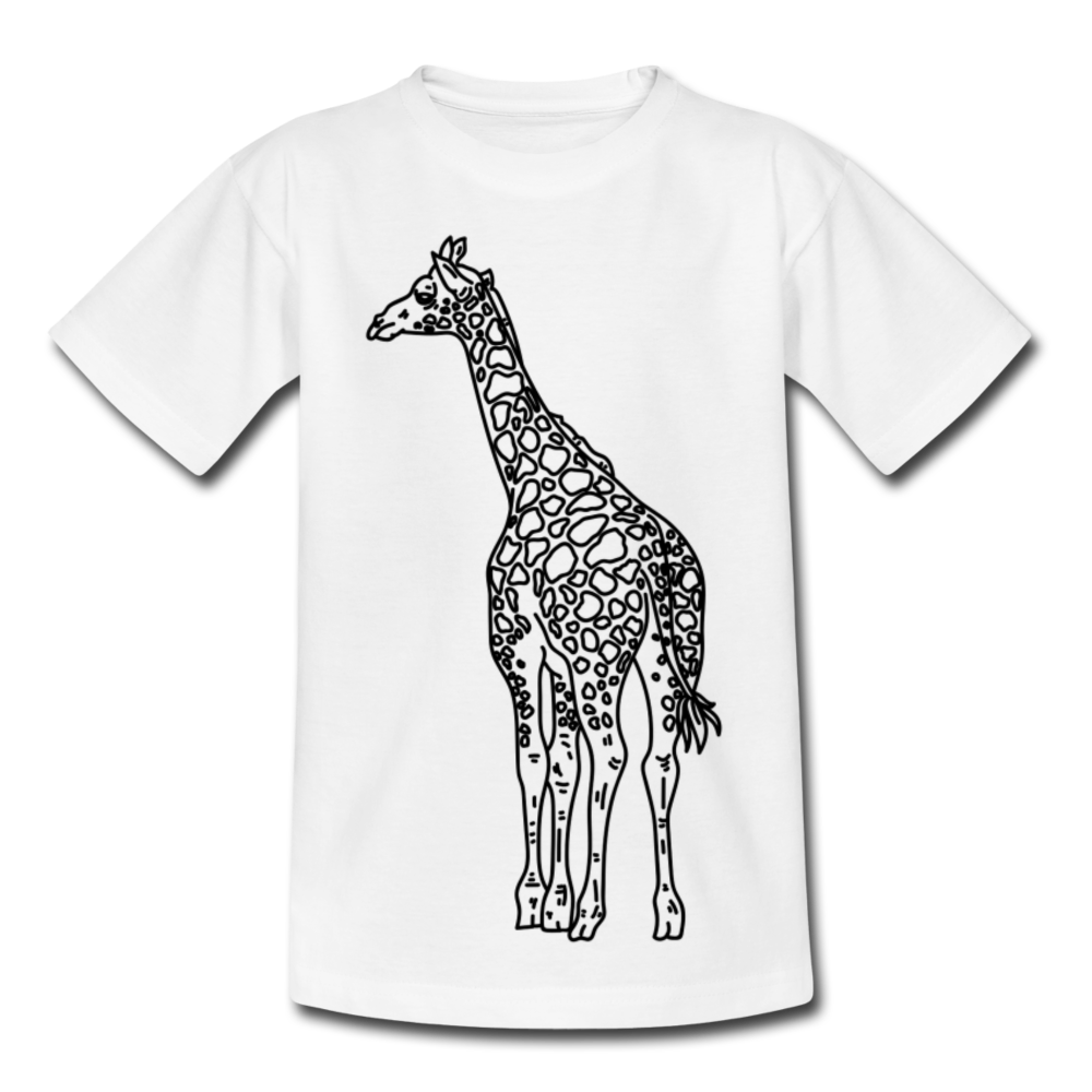 Kinder T-Shirt "Große Giraffe" - Weiß