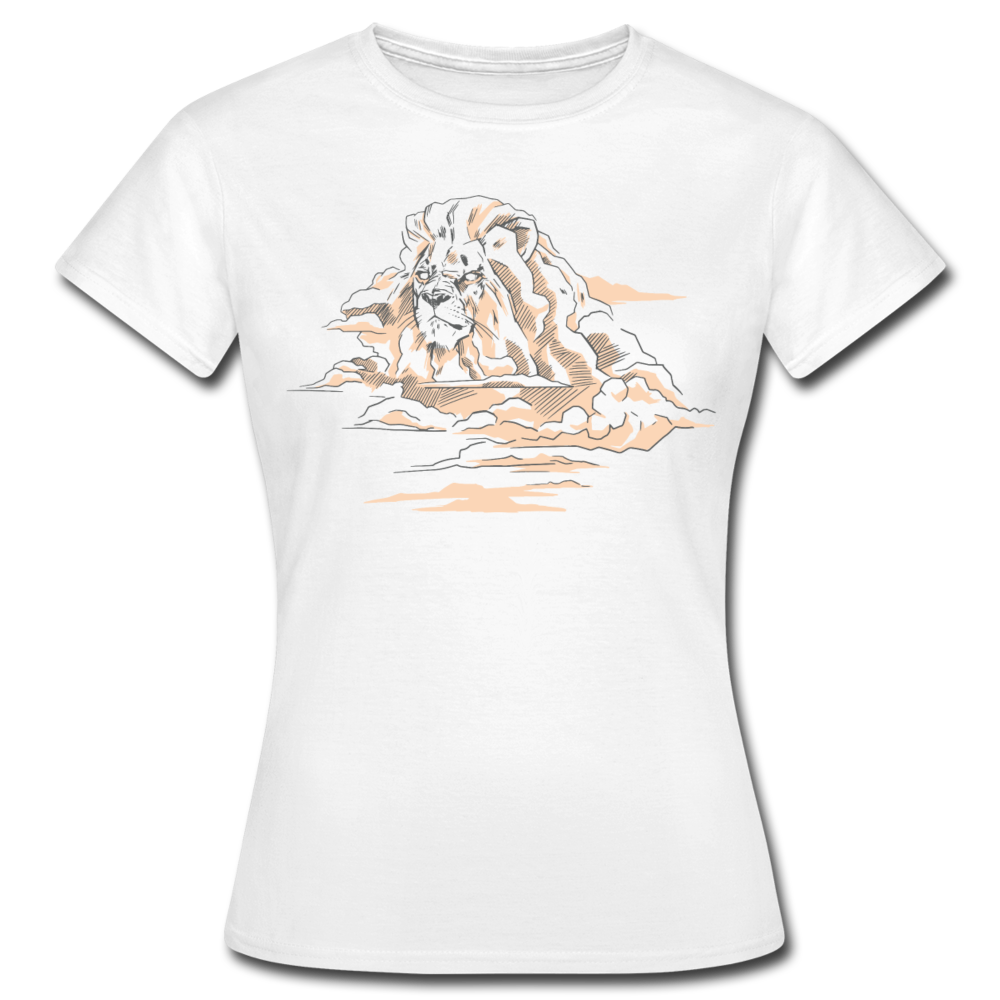 Frauen T-Shirt "Löwe als Berg" - Weiß