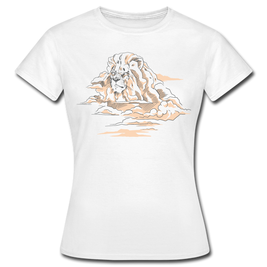 Frauen T-Shirt "Löwe als Berg" - Weiß