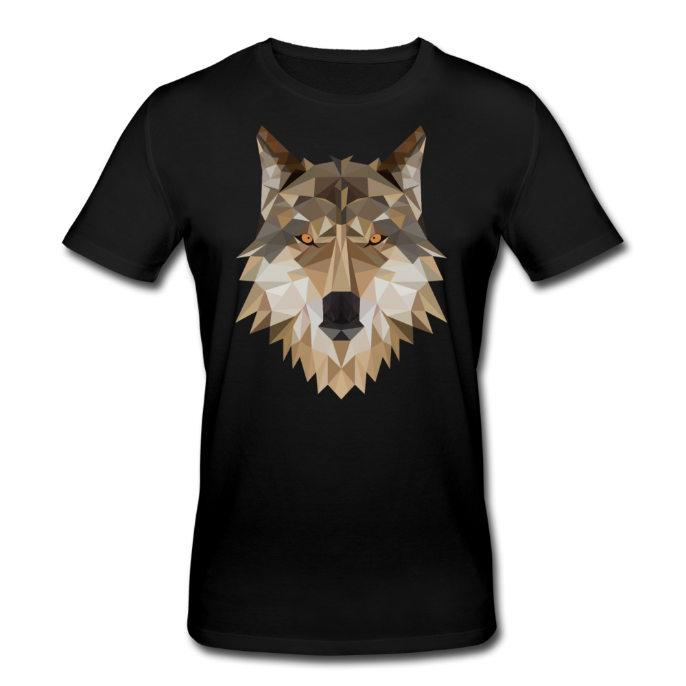 Männer T-Shirt "Geometrischer Wolf" - Schwarz