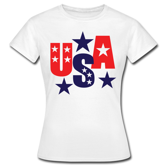 Frauen T-Shirt "USA im Sternenmotiv" - Weiß