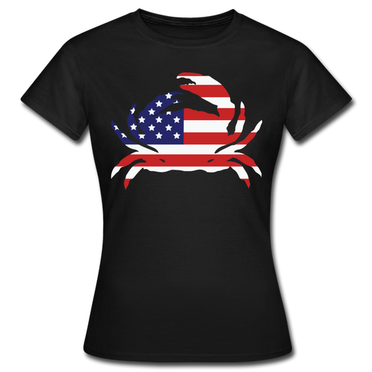 Frauen T-Shirt "USA Krabbe" - Schwarz