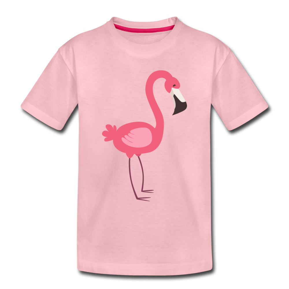 Kinder Premium T-Shirt "Toller Flamingo" - Hellrosa