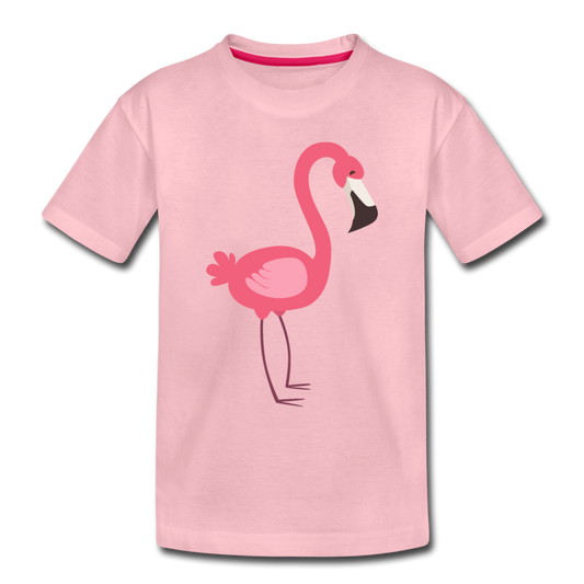 Kinder Premium T-Shirt "Toller Flamingo" - Hellrosa