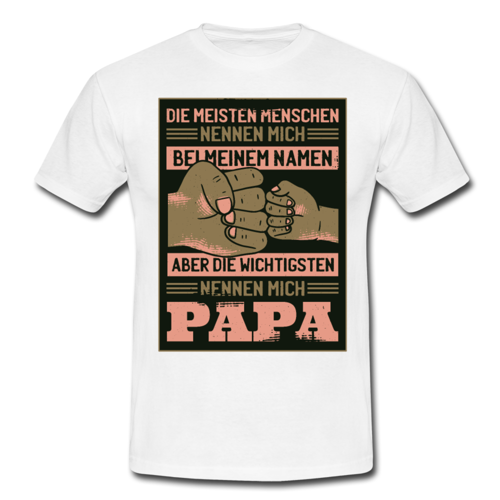 Männer T-Shirt "Die wichtigsten nennen mich Papa" - Weiß