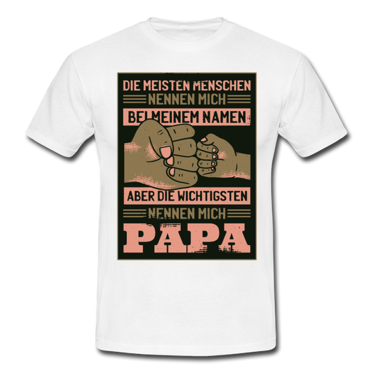 Männer T-Shirt "Die wichtigsten nennen mich Papa" - Weiß