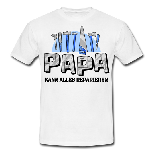 Männer T-Shirt "Papa kann alles reparieren" - Weiß