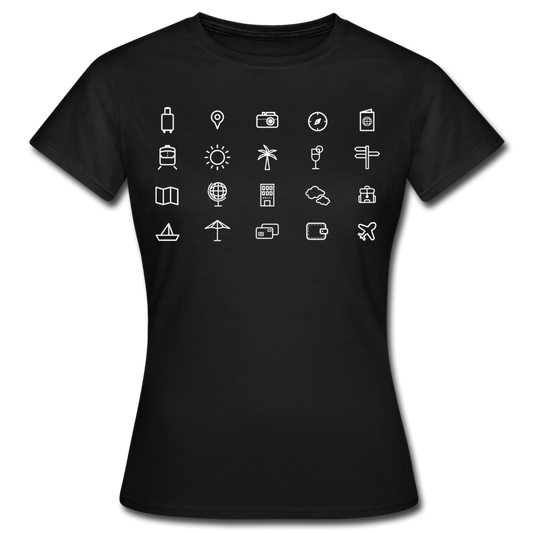 Frauen T-Shirt "Reise Symbole" 