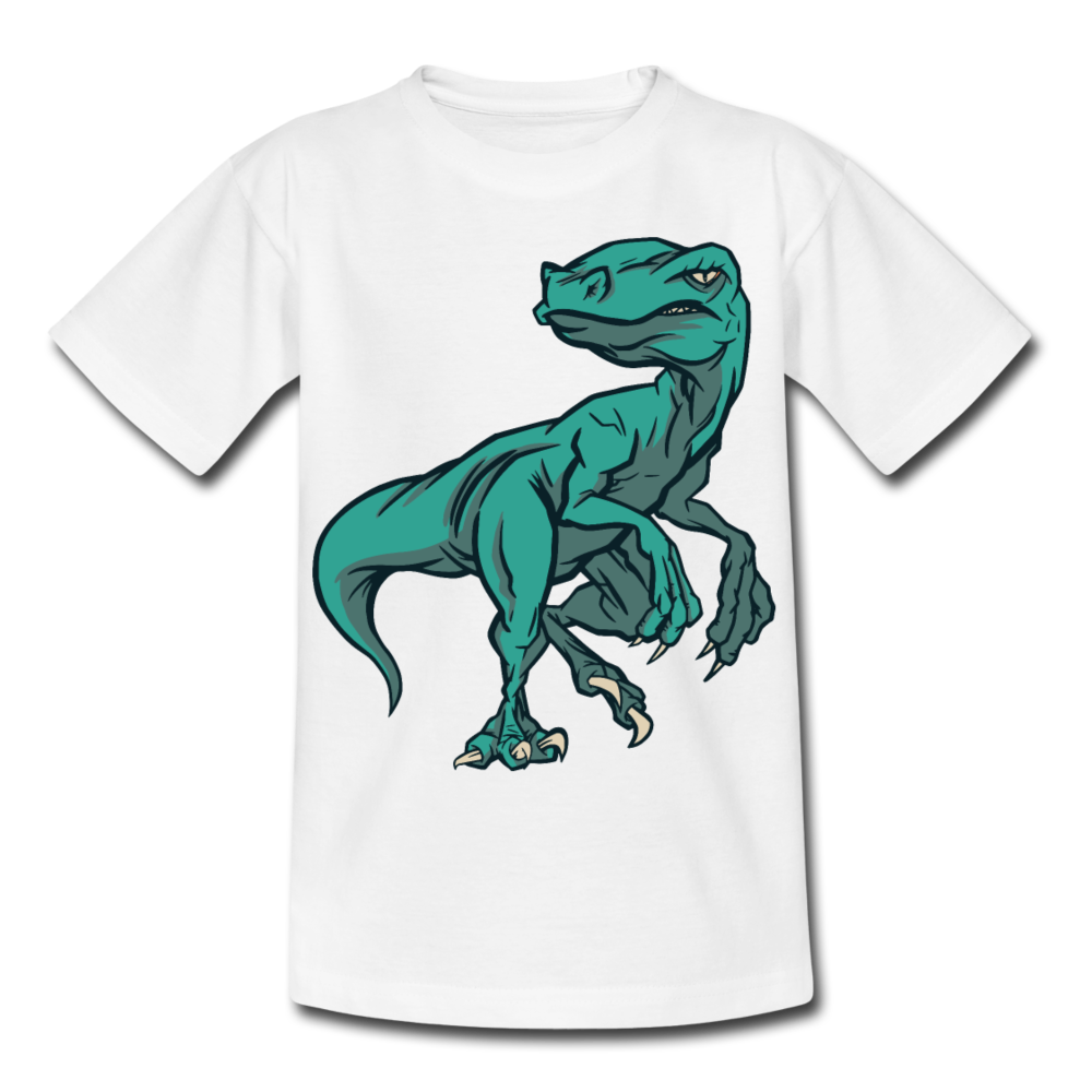 Kinder T-Shirt "Böser Dinosaurier" - Weiß