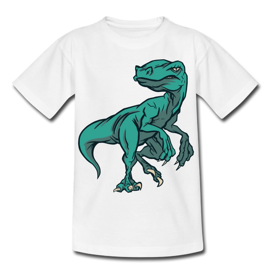 Kinder T-Shirt "Böser Dinosaurier" - Weiß