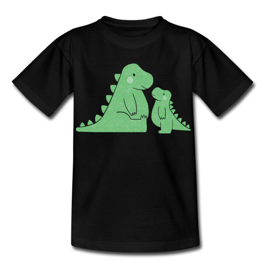 Kinder T-Shirt "Süße Dinosaurier" - Schwarz