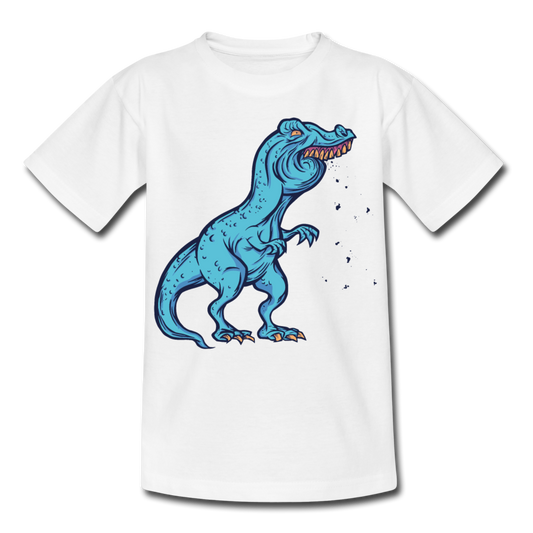 Kinder T-Shirt "Verrückter Dinosaurier" - Weiß