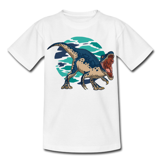 Kinder T-Shirt "Wütender Dinosaurier" - Weiß