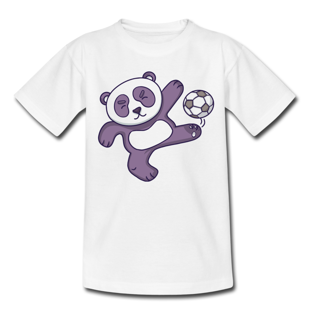 Kinder T-Shirt "Fußball-Pandabär" - Weiß