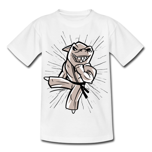 Kinder T-Shirt "Karate-Hai" - Weiß