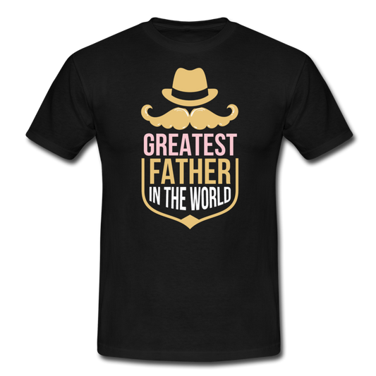 Männer T-Shirt "Greatest father in the world" - Schwarz