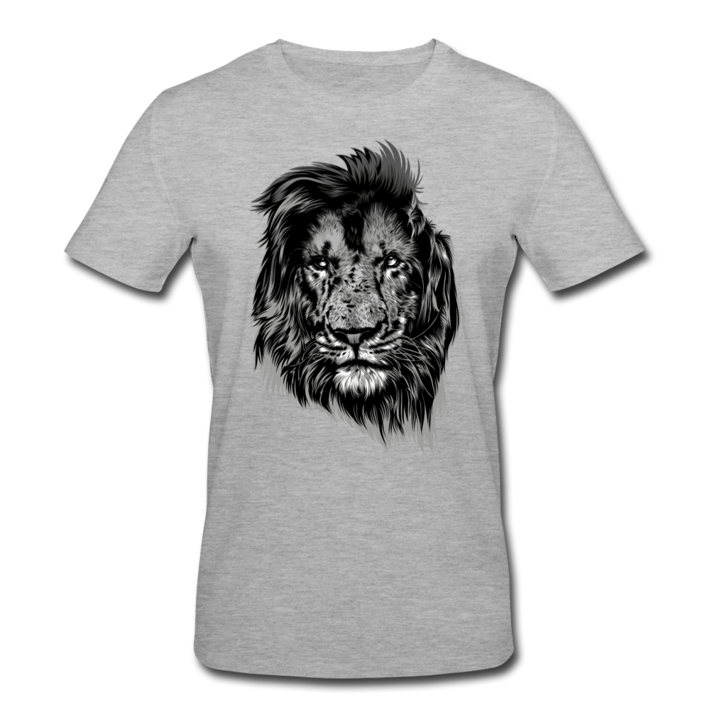 Männer Bio T-Shirt "Toller Löwe" - Grau meliert