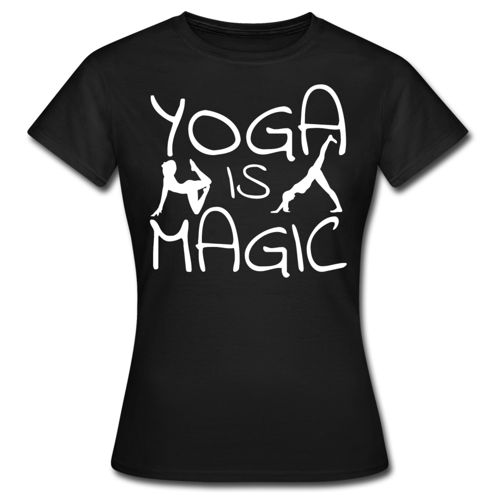 Frauen T-Shirt "Yoga is magic" - Schwarz