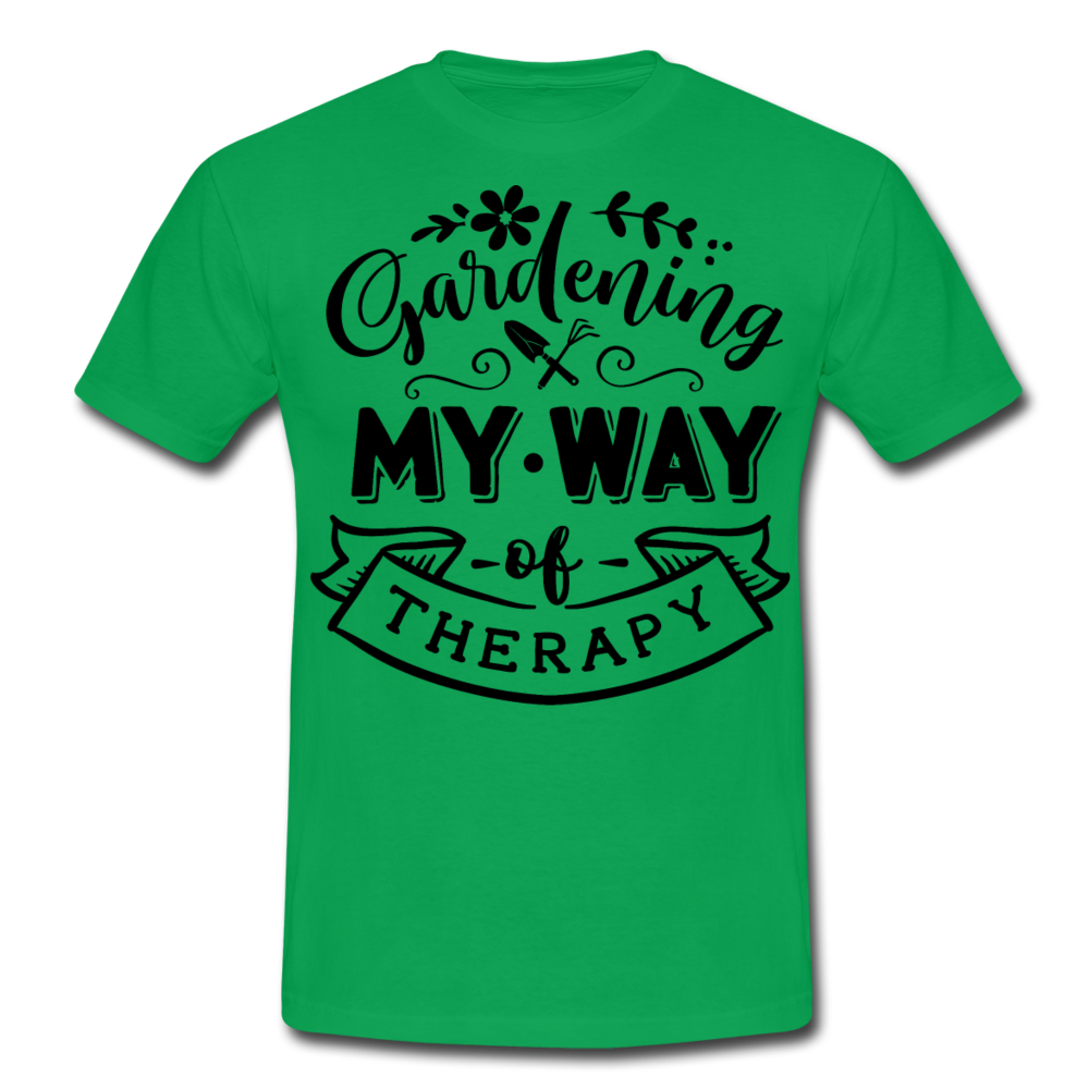 Männer T-Shirt "My way of therapy" - Kelly Green