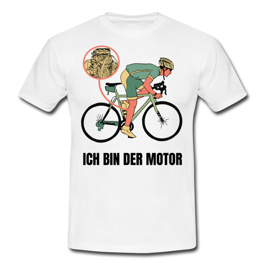 Männer T-Shirt "Ich bin der Motor" - Weiß