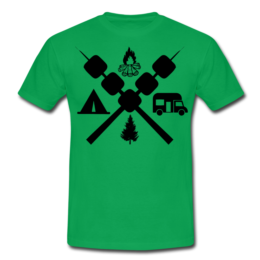 Männer T-Shirt "Camping Symbole" - Kelly Green