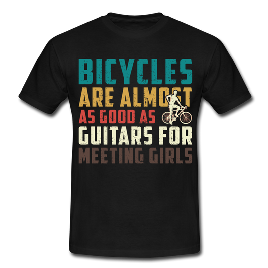 Männer T-Shirt "Bicycles are almost as good as guitars..." - Schwarz