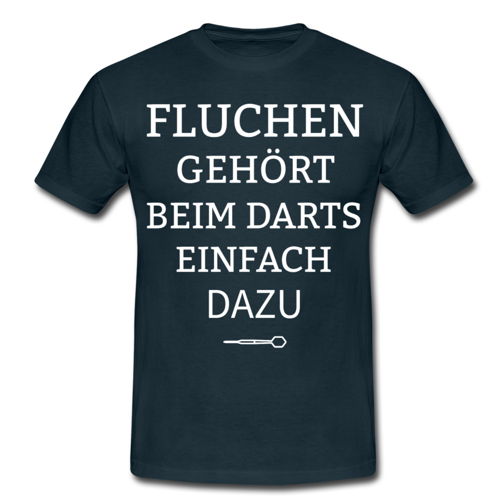 Männer T-Shirt "Fluchen gehört beim Darts einfach dazu" - Navy