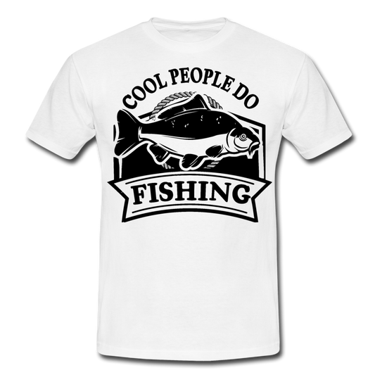 Männer T-Shirt "Cool people do fishing" - Weiß