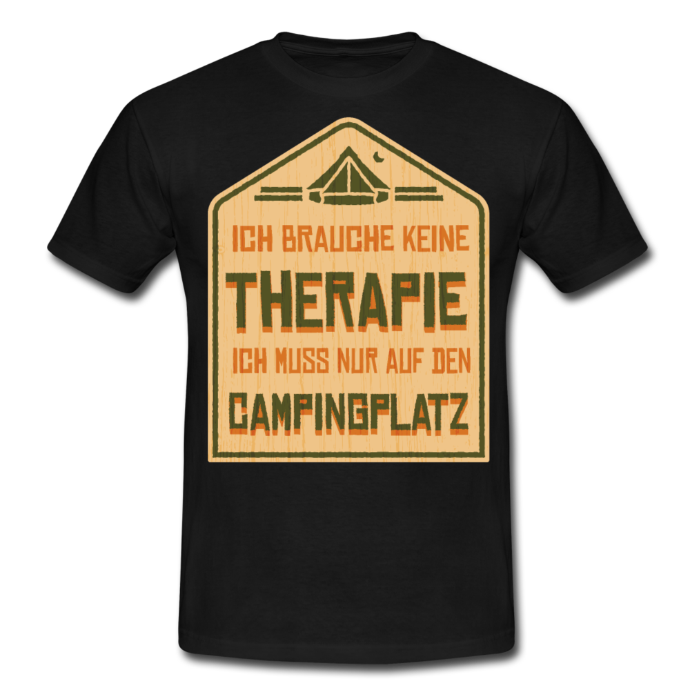 Männer T-Shirt "Ich muss nur auf den Campingplatz" - Schwarz