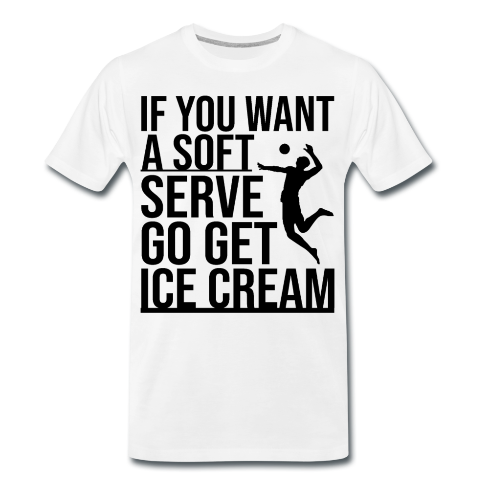 Männer T-Shirt "Go get ice cream" - Weiß