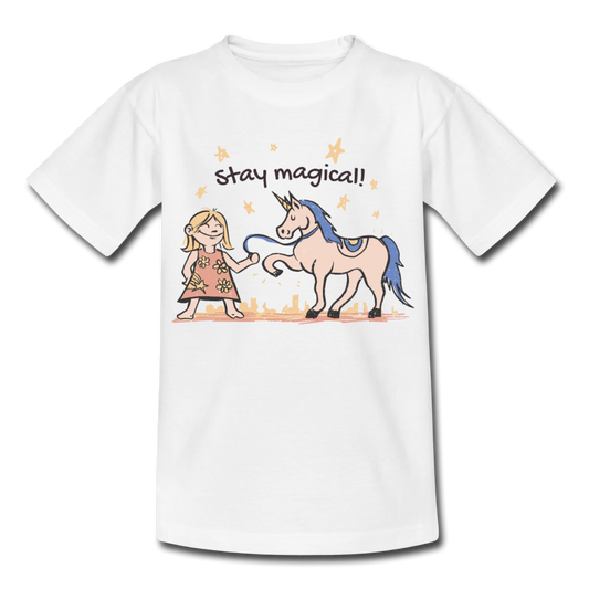 Kinder T-Shirt "Stay magical" - Weiß