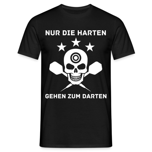 Männer T-Shirt "Nur die Harten gehen zum Darten" - Schwarz