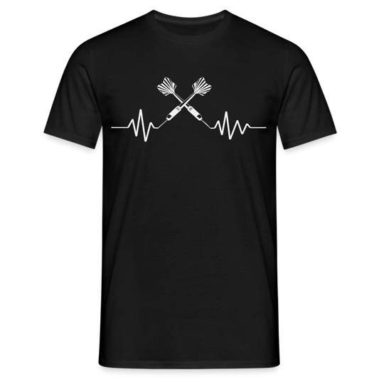 Männer T-Shirt "Dart Herzschlag" - Schwarz