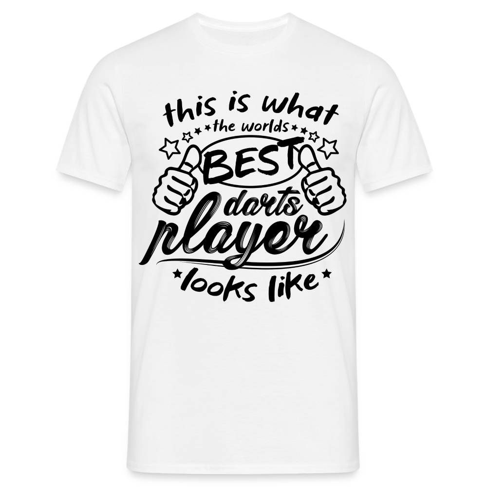 Männer T-Shirt "Best darts player" - weiß