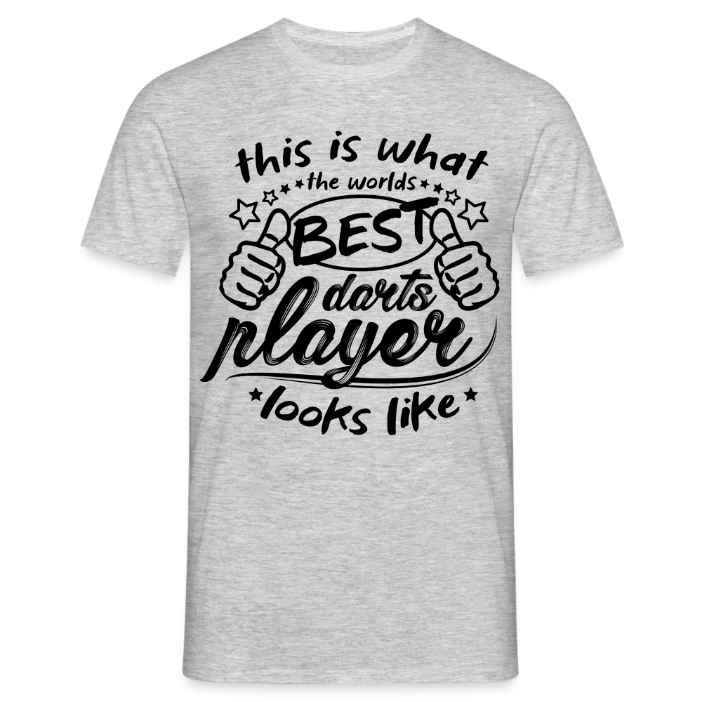 Männer T-Shirt "Best darts player" - Grau meliert