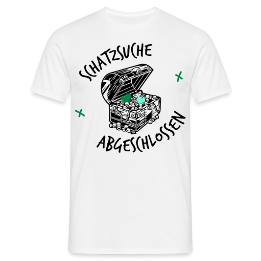 Männer T-Shirt "Schatzsuche abgeschlossen" - weiß