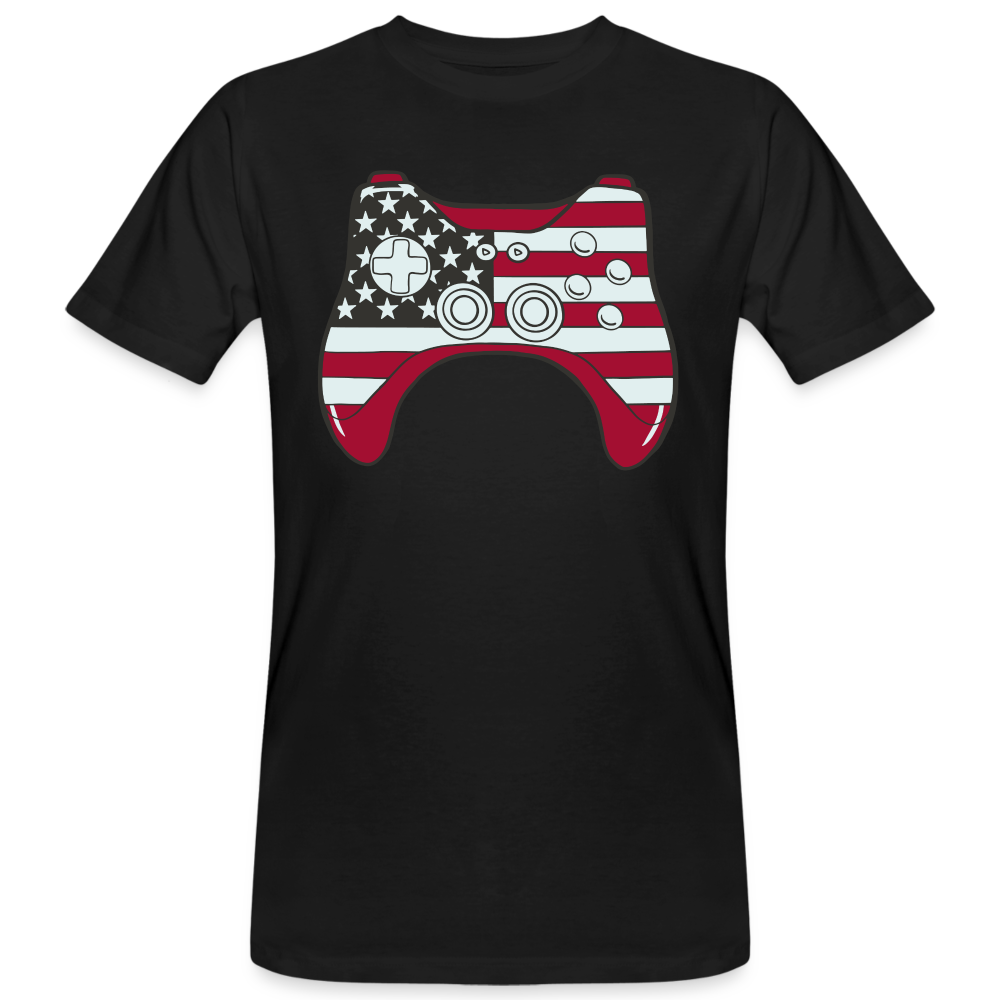 Männer Bio T-Shirt "Controller im USA Stil" - Schwarz