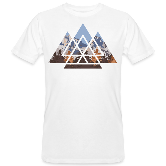 Männer Bio T-Shirt "Berglandschaft" - weiß