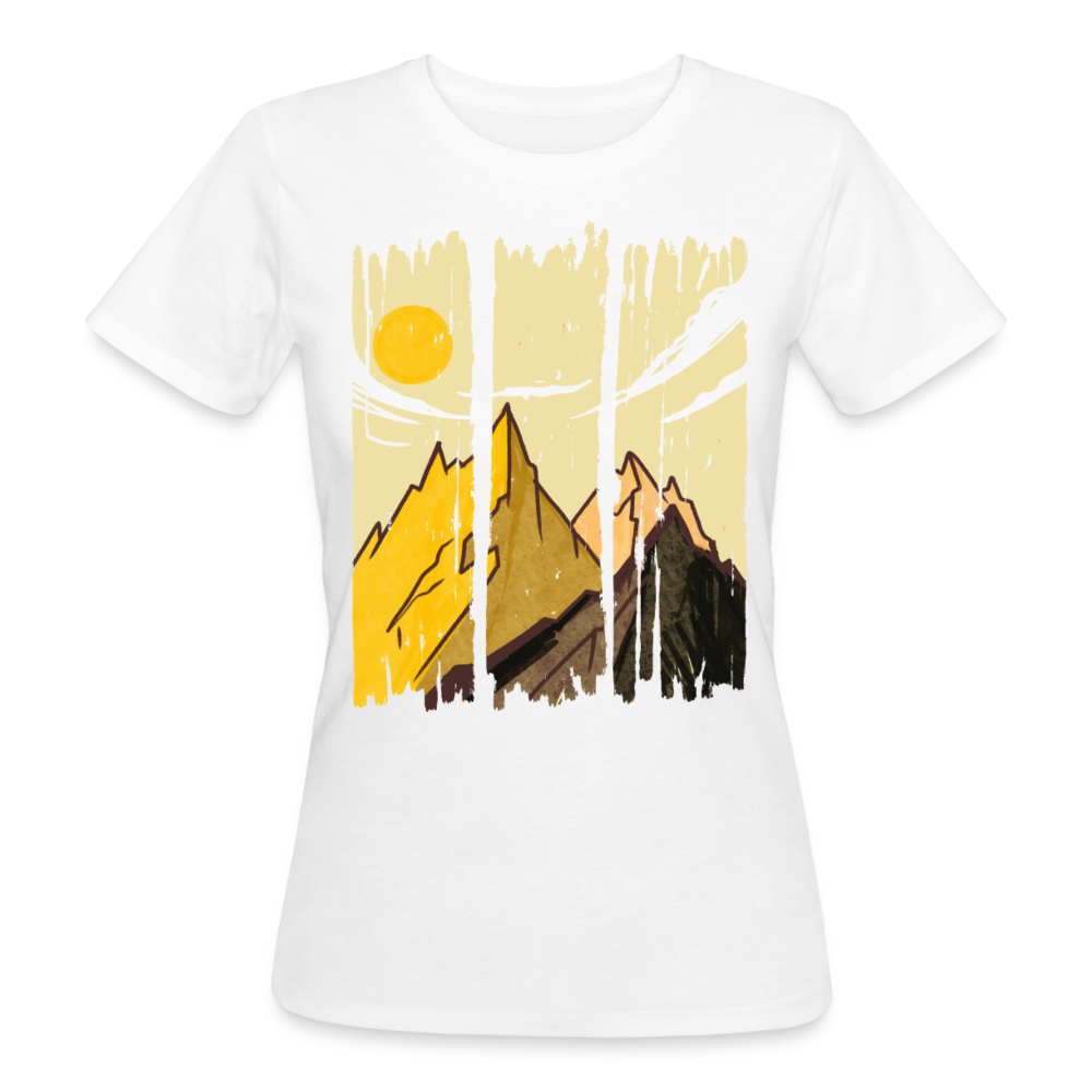 Frauen Bio-T-Shirt "Schönes Bergmotiv" - weiß