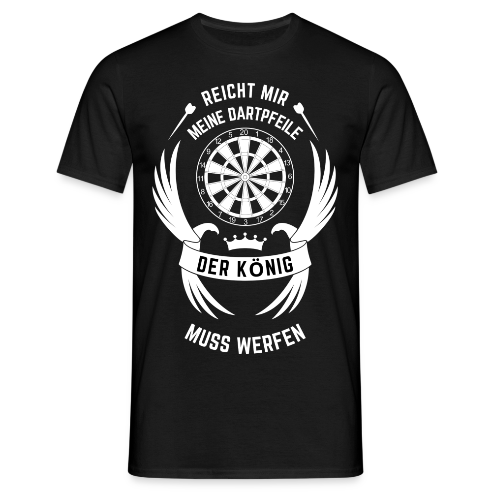 Männer T-Shirt "Reich mir meine Dartpfeile" - Schwarz