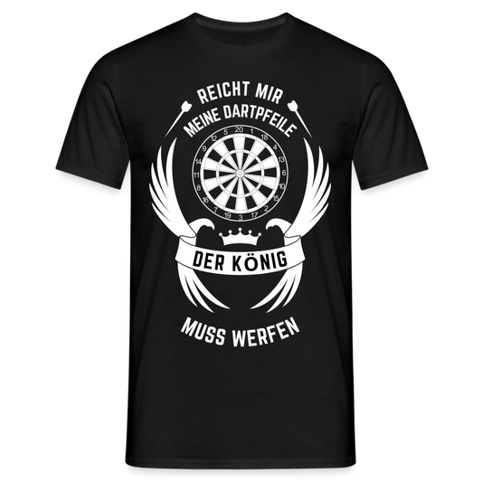 Männer T-Shirt "Reich mir meine Dartpfeile" - Schwarz