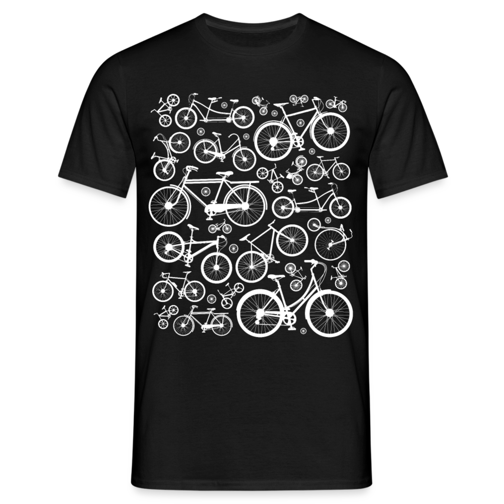 Männer T-Shirt "Fahrräder" - Schwarz