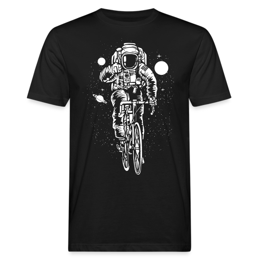 Männer Bio T-Shirt "Astronaut mit Fahrrad" - Schwarz