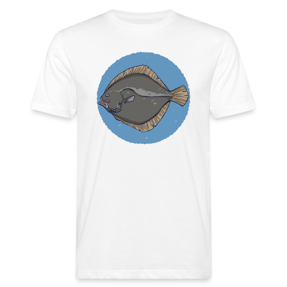 Männer Bio T-Shirt "Scholle-Fisch" - weiß