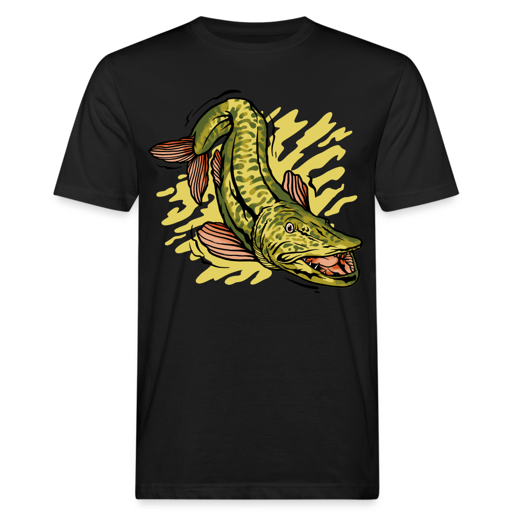 Männer Bio-T-Shirt "Muskellunge" - Schwarz