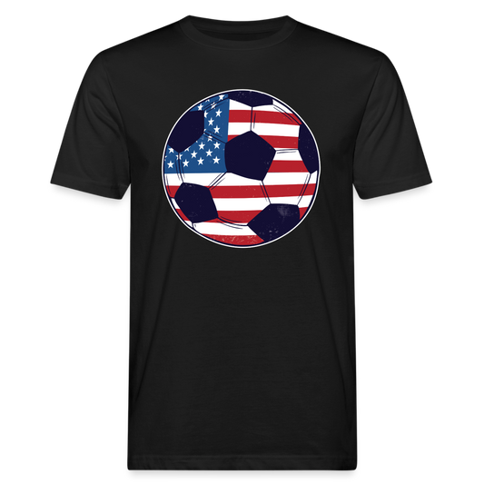 Männer Bio-T-Shirt "Fußball im USA-Stil" - Schwarz