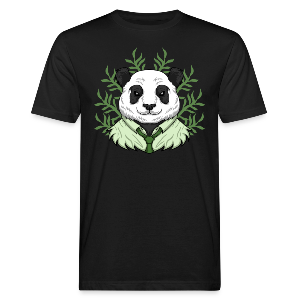 Männer Bio T-Shirt "Cooler Pandabär" - Schwarz