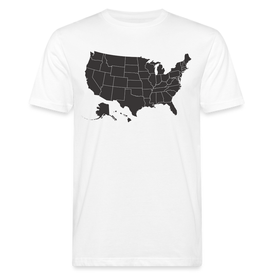 Männer Bio-T-Shirt "USA Einzelne Staaten" - weiß