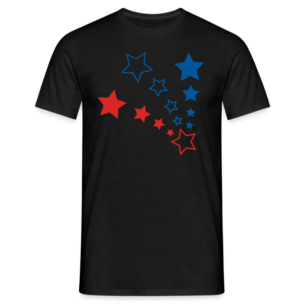 Männer T-Shirt "USA Sterne" - Schwarz