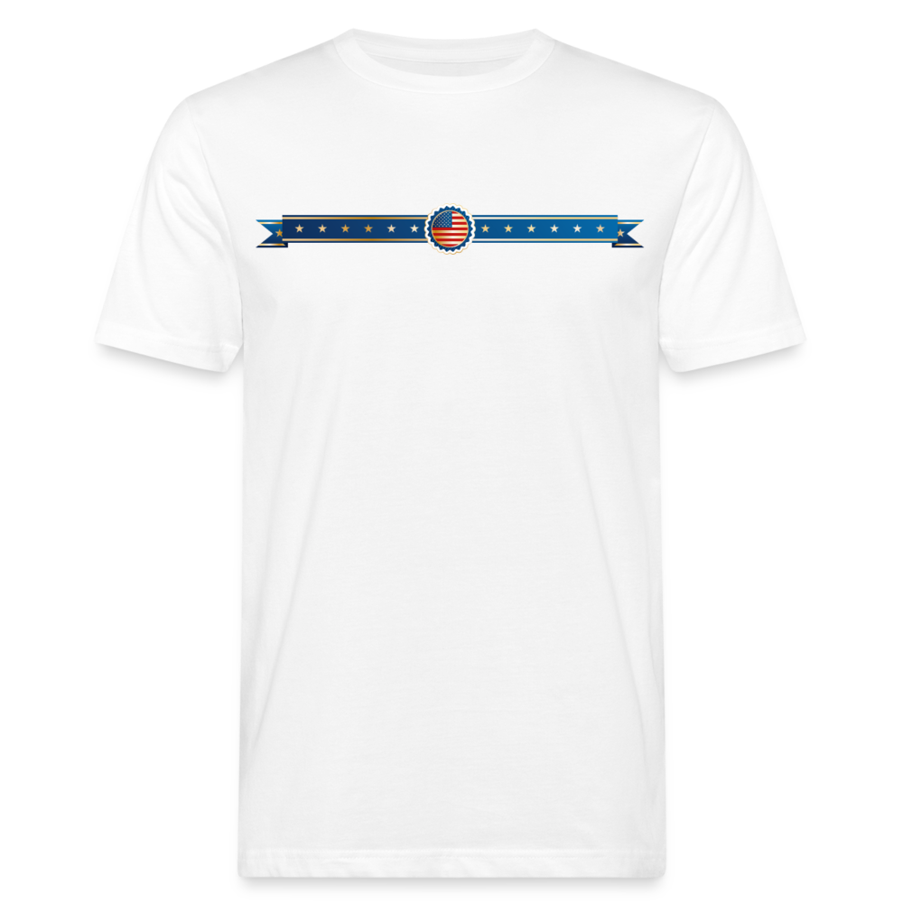Männer Bio-T-Shirt "USA Band" - weiß